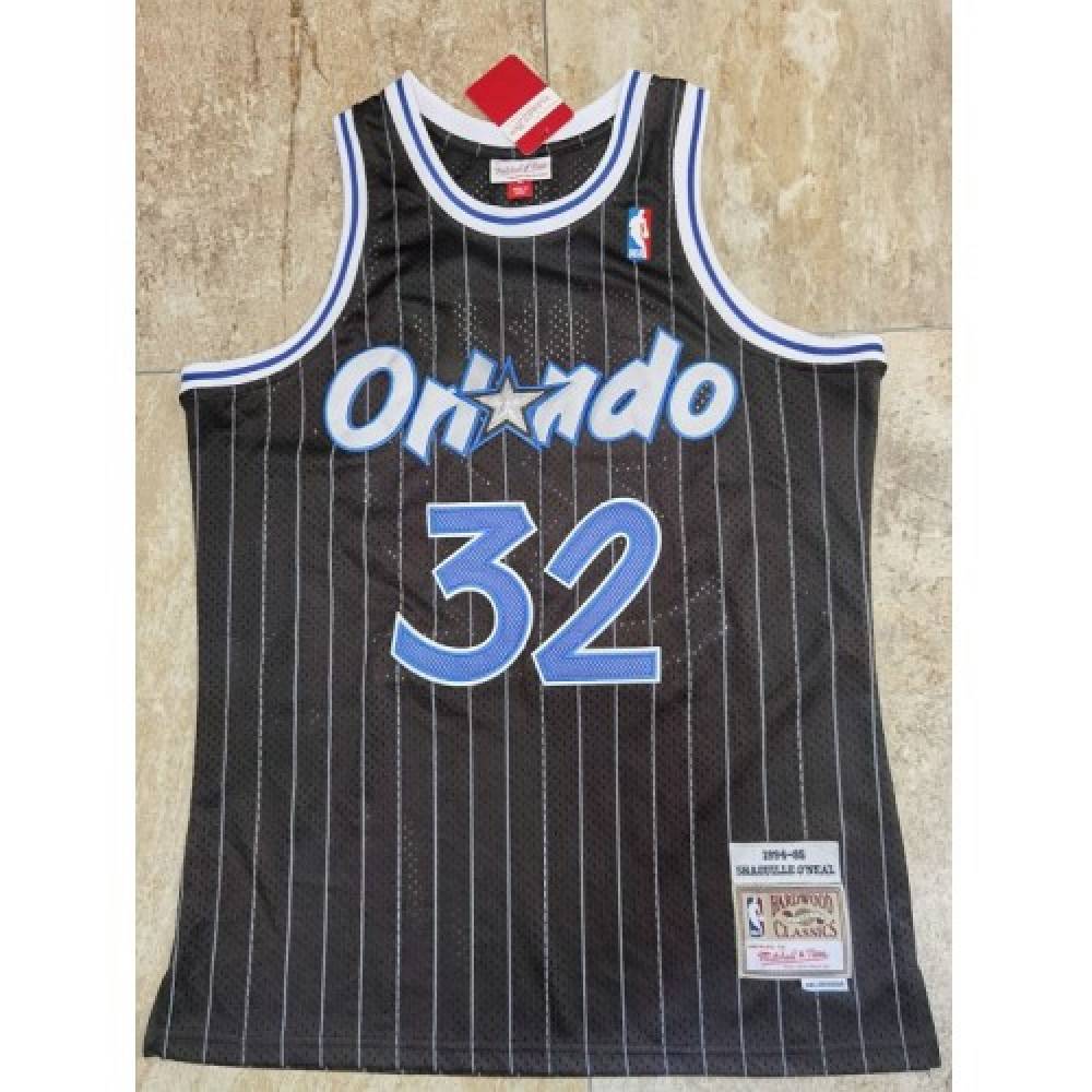 Men's Orlando Magic Shaquille O'Neal #32 Throwback Black 94-95 Hardwood Classics Jersey-Pro Kit Vault | Brand New 26/27 Sports Jerseys